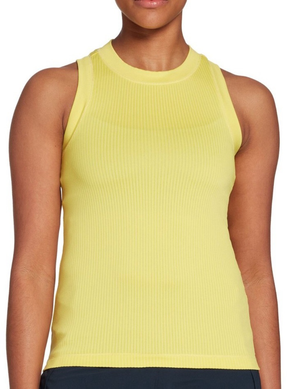 CALIA by Carrie Underwood Yellow Ribbed Tank Top
